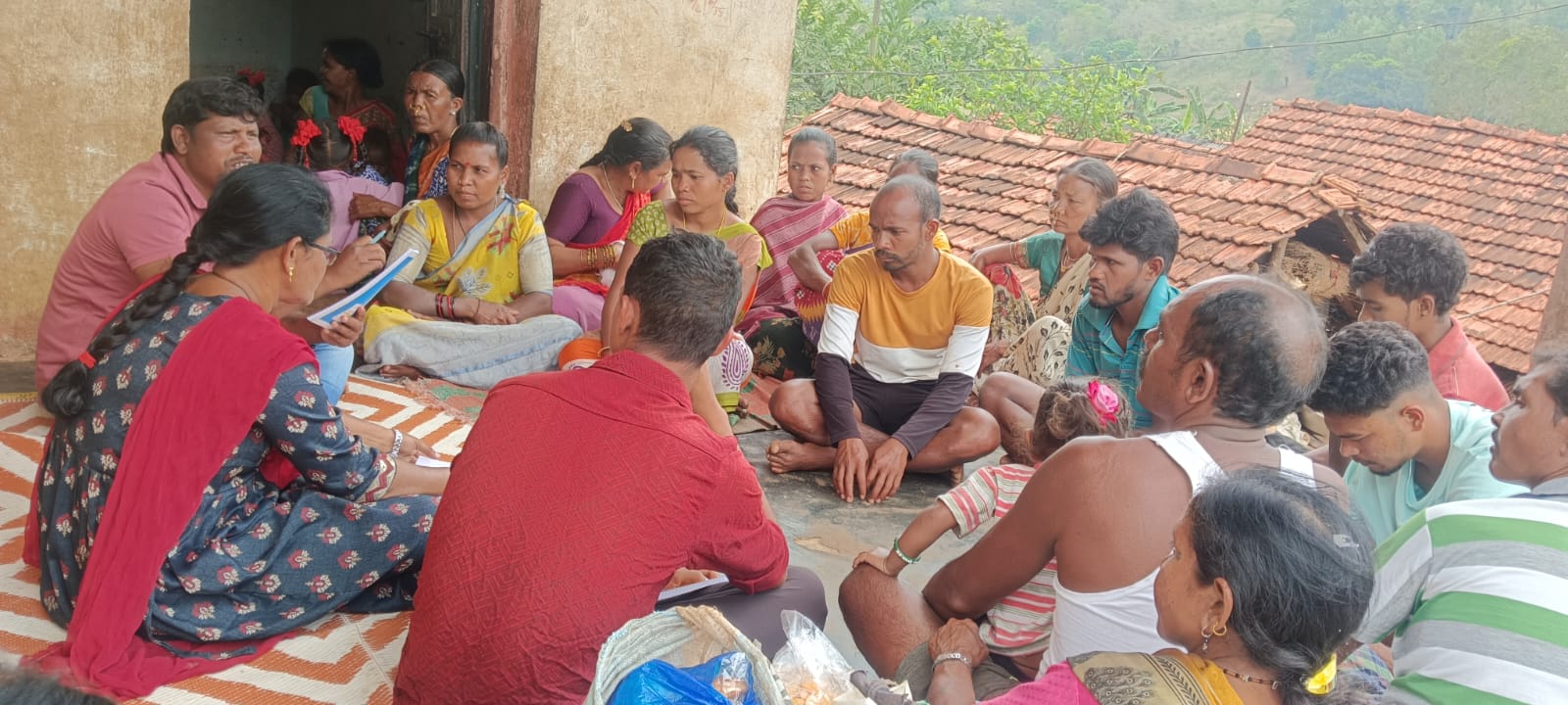 VJNNS-APF-VWSC-Meeting on vwsc and Wall writting of 5 points at K.Genjigedda village on 04-04-2025