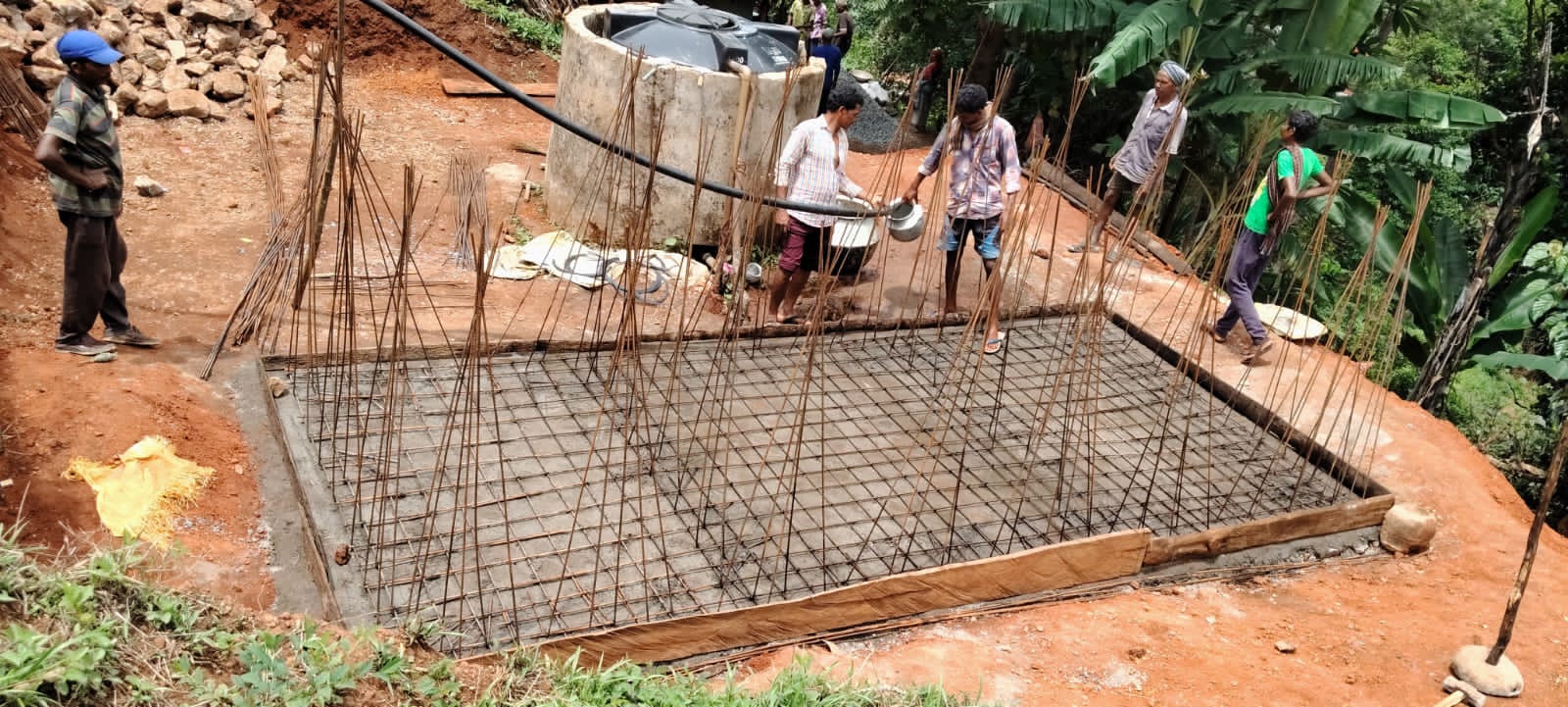 VJNNS-INFOSYS-GFWSS-Work in mate concret at Cheekupanasa village on 25-5-2025