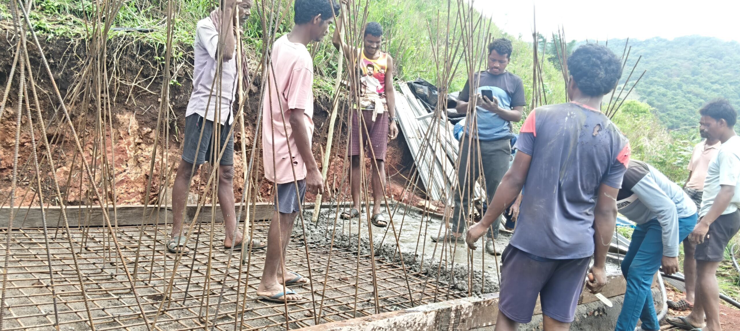 VJNNS-INFOSYS-GFWSS-Work in mate concret at Kondru st -1 village on 25-5-2025